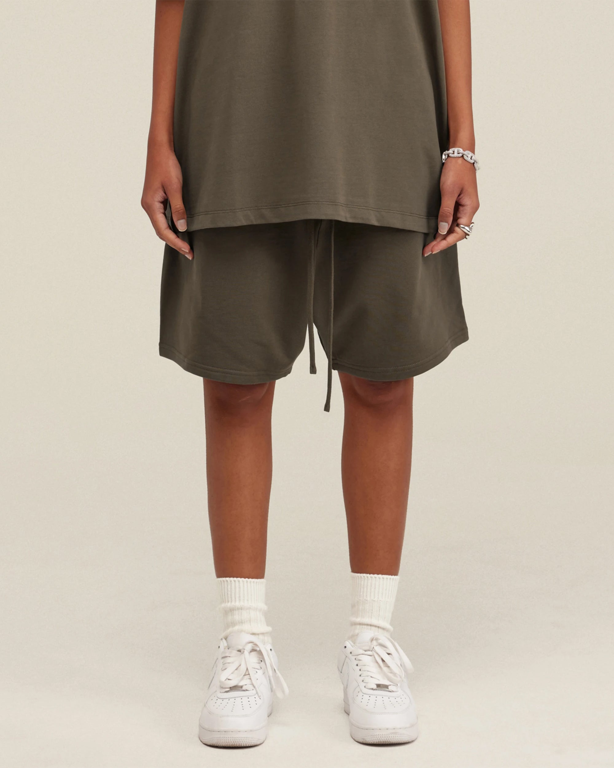 Heavyweight Cotton Essential Shorts with Drawstrings