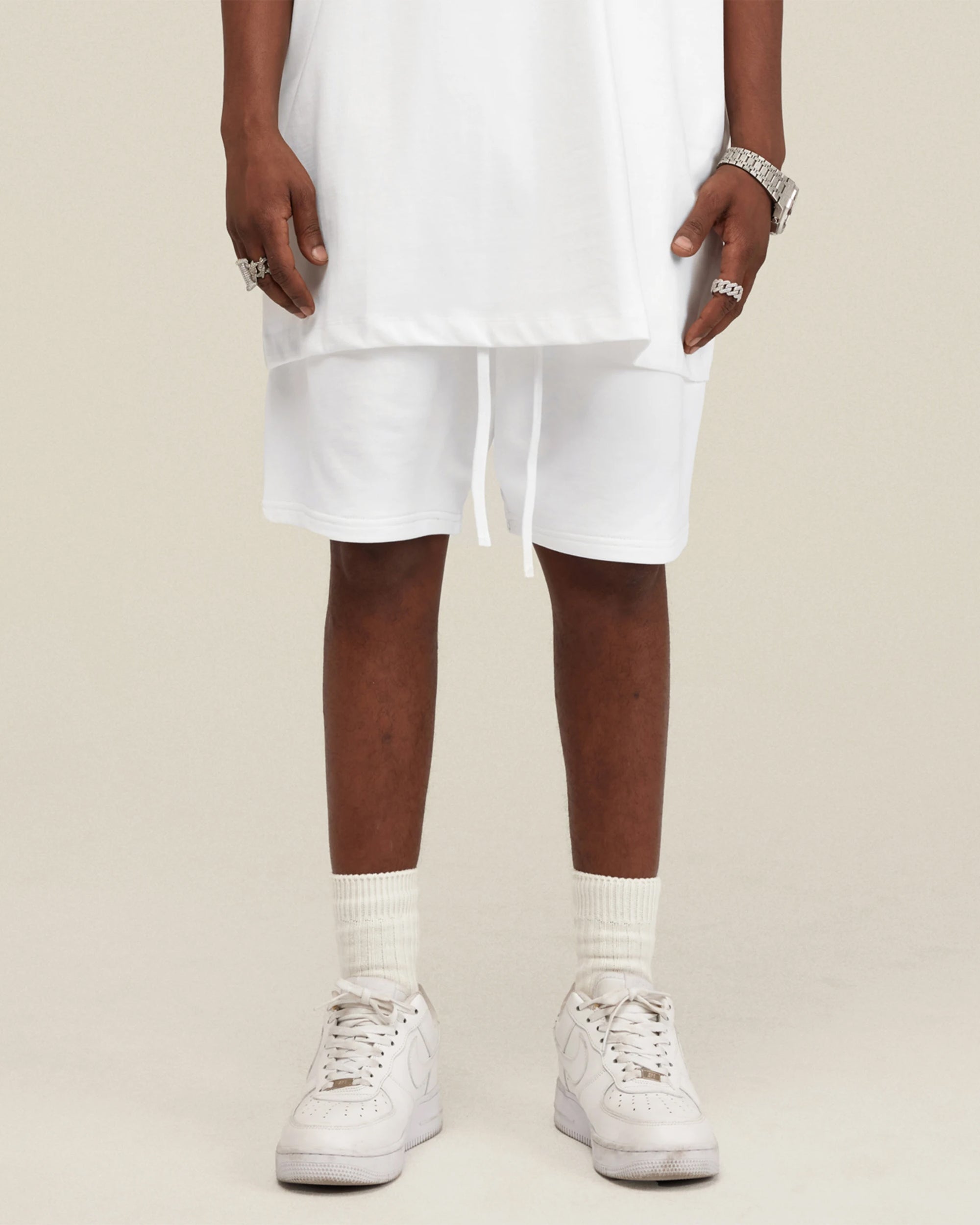 Heavyweight Cotton Essential Shorts with Drawstrings