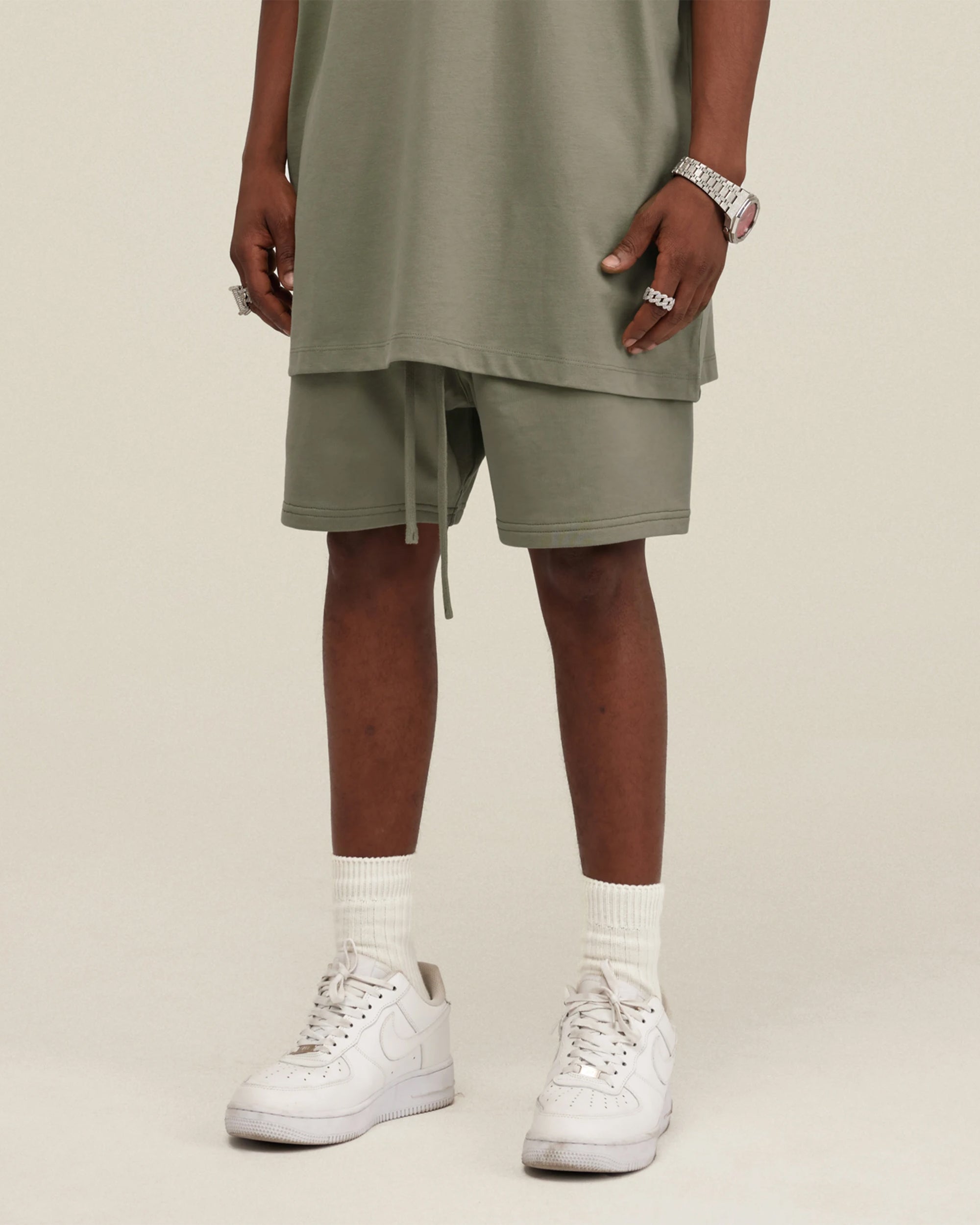 Heavyweight Cotton Essential Shorts with Drawstrings