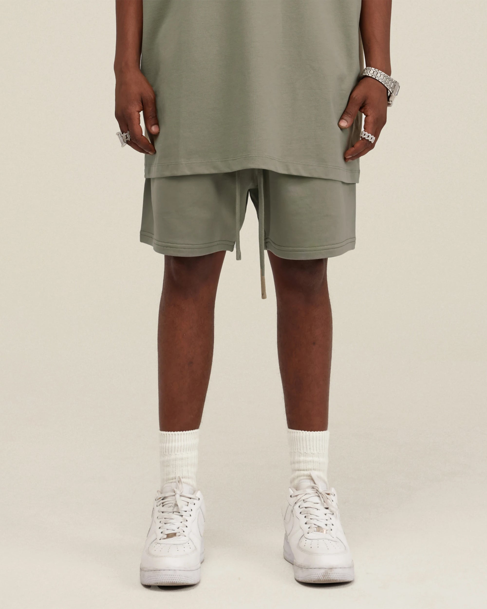 Heavyweight Cotton Essential Shorts with Drawstrings