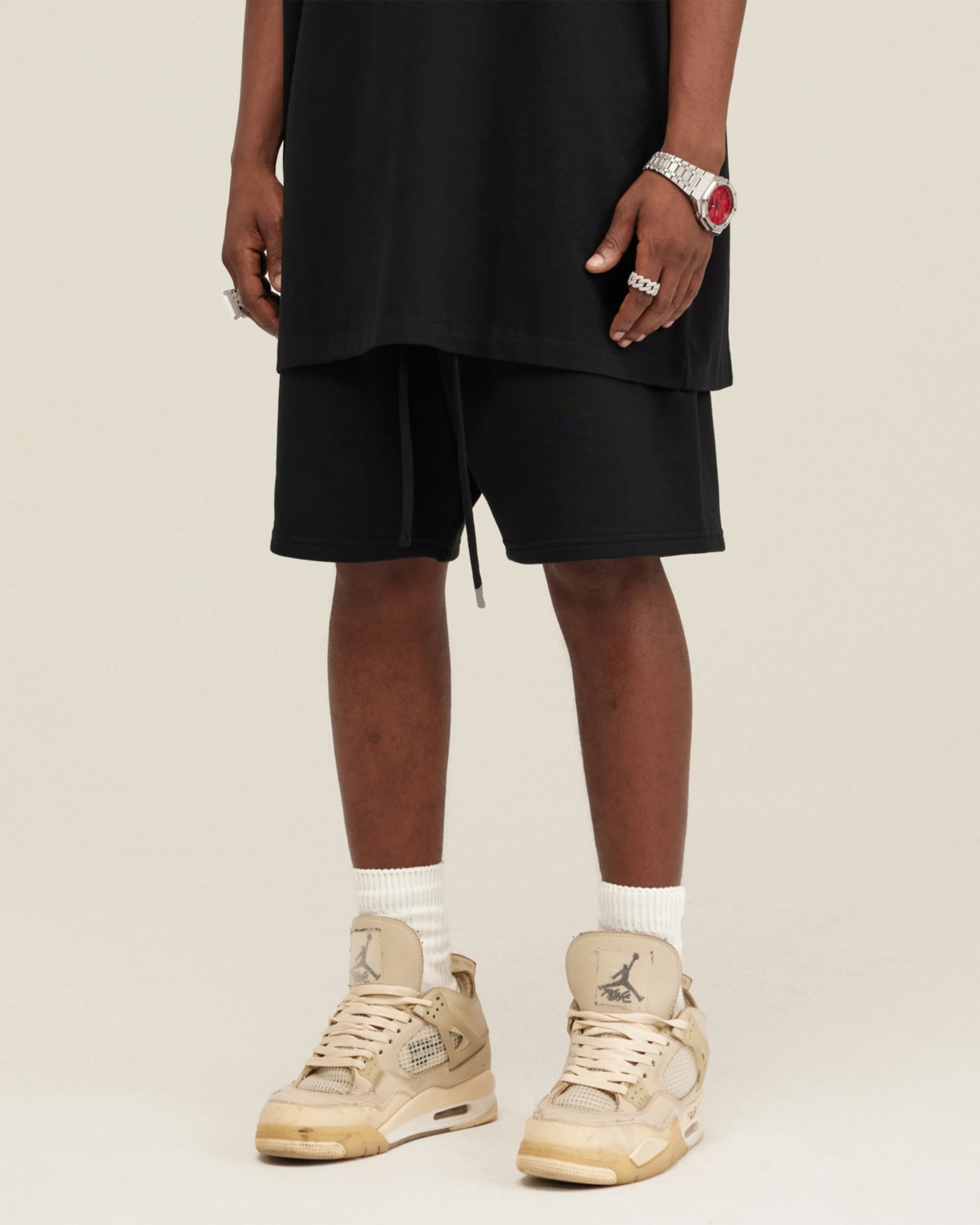 Heavyweight Cotton Essential Shorts with Drawstrings