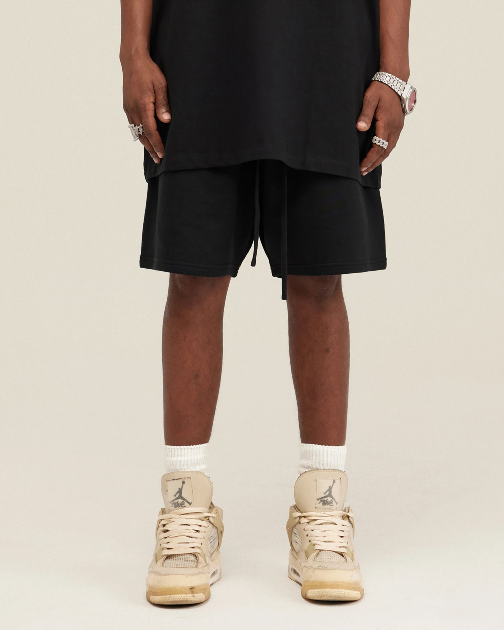 Heavyweight Cotton Essential Shorts with Drawstrings