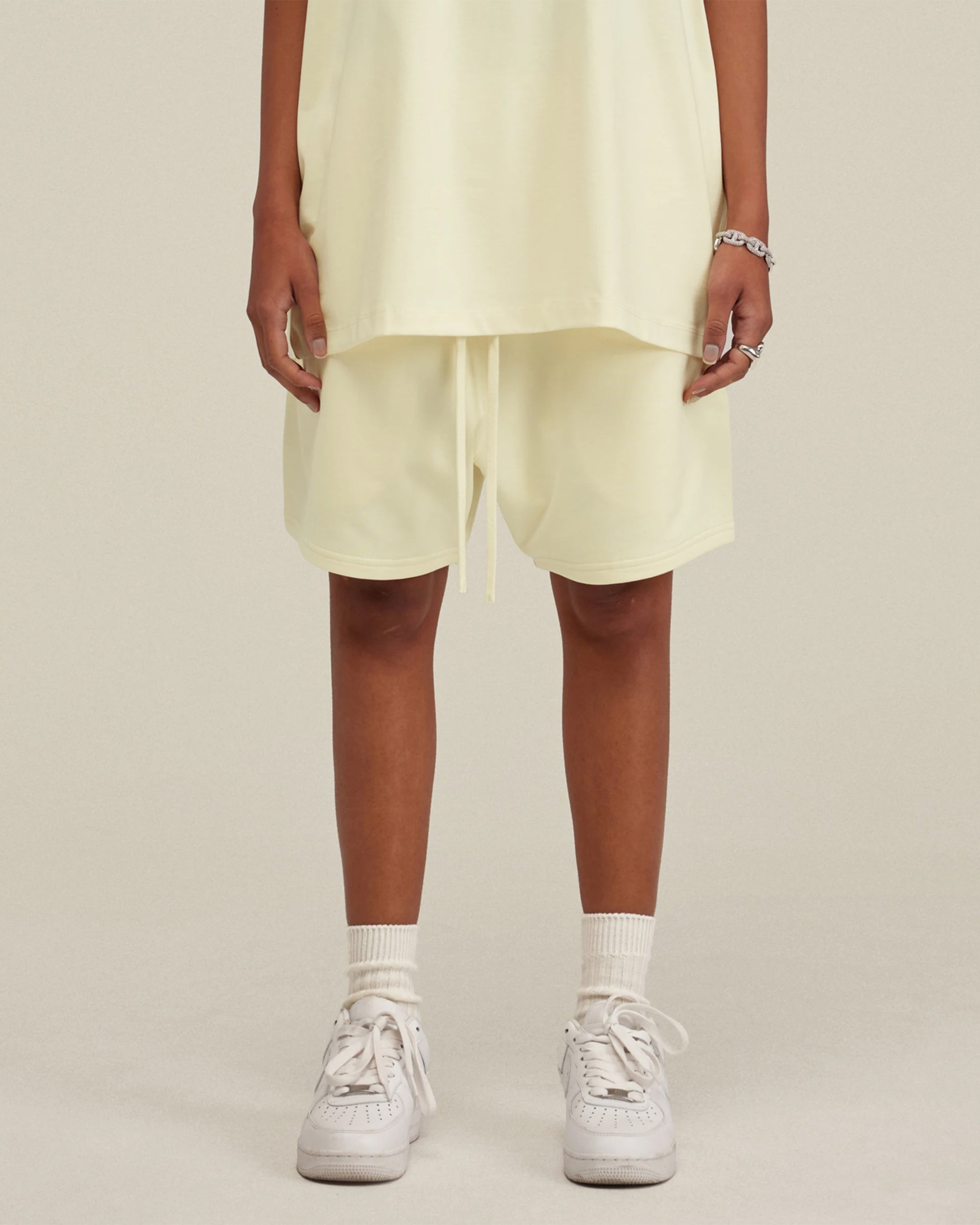 Heavyweight Cotton Essential Shorts with Drawstrings