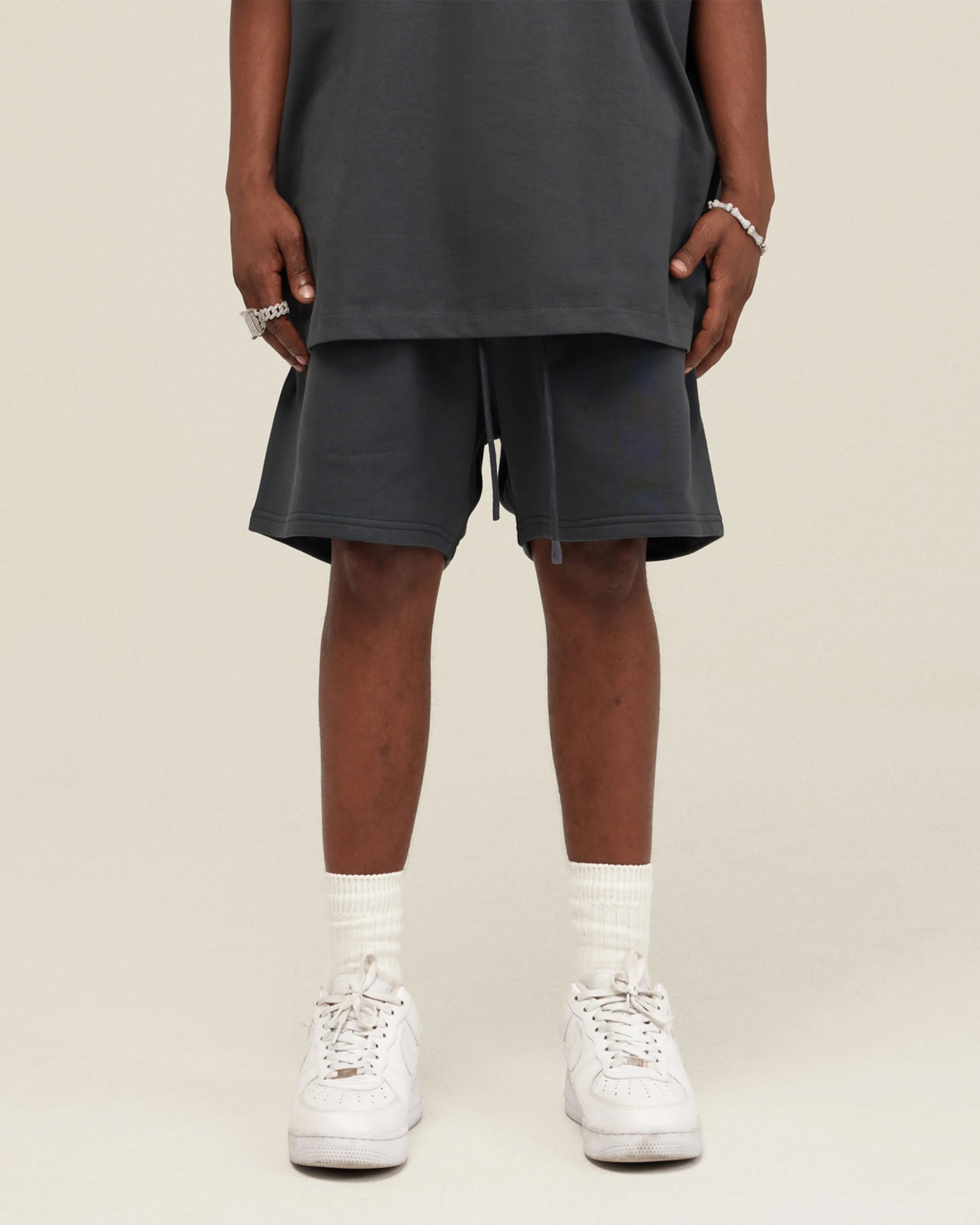 Heavyweight Cotton Essential Shorts with Drawstrings