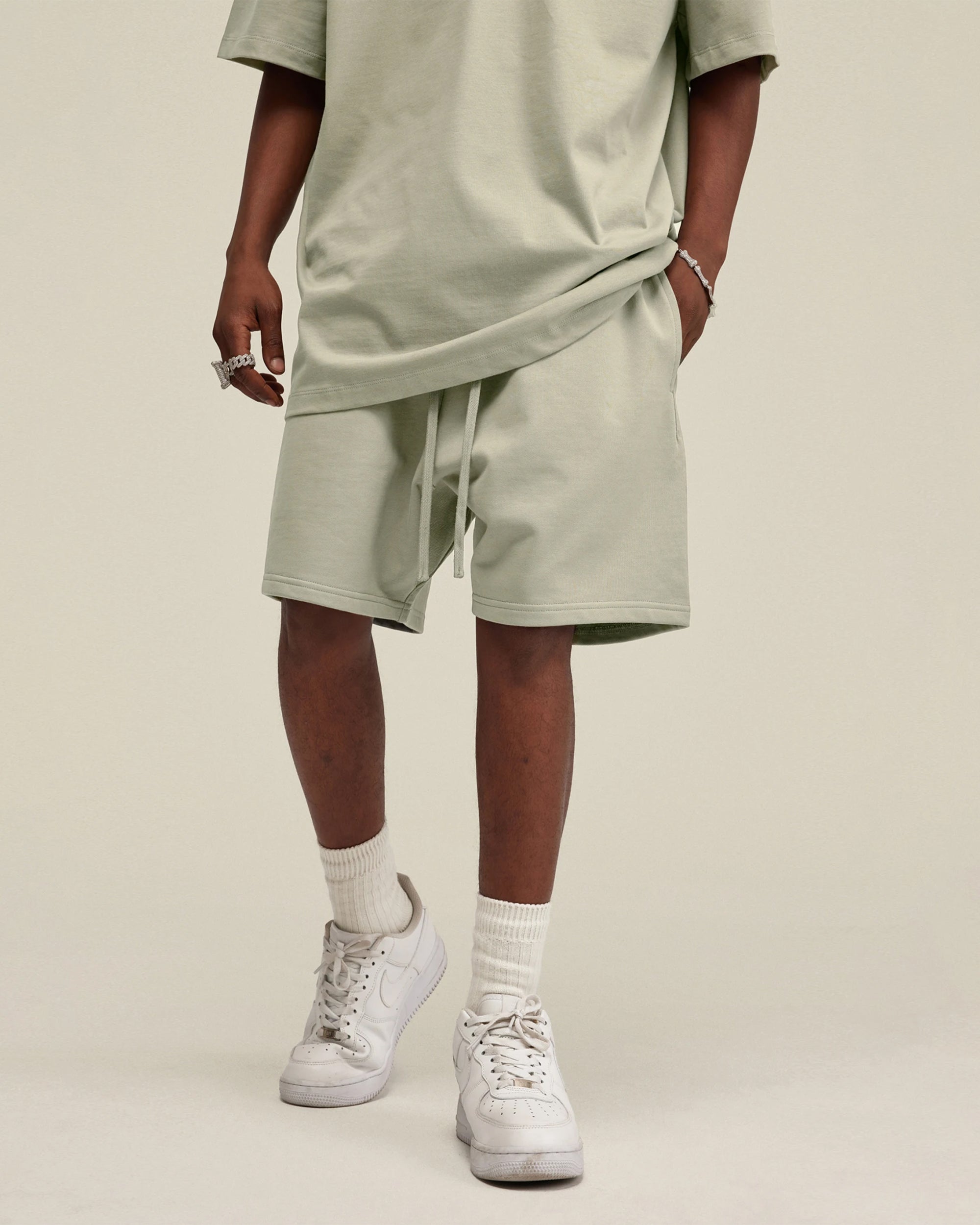 Heavyweight Cotton Essential Shorts with Drawstrings