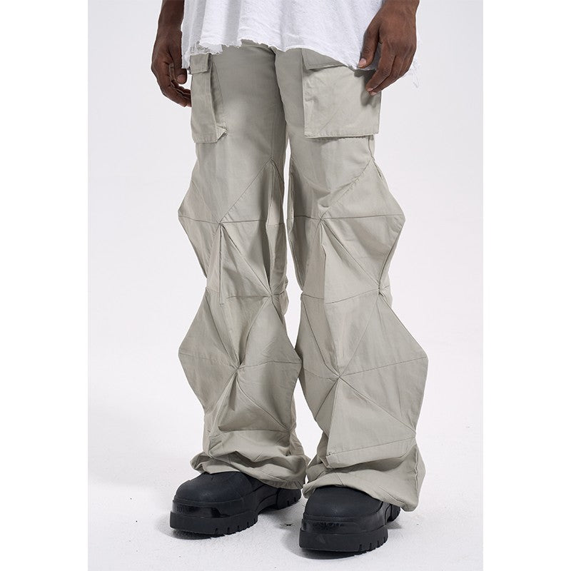 3D Diamond Shaped Cut Cargo Pants