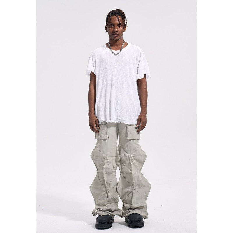 3D Diamond Shaped Cut Cargo Pants