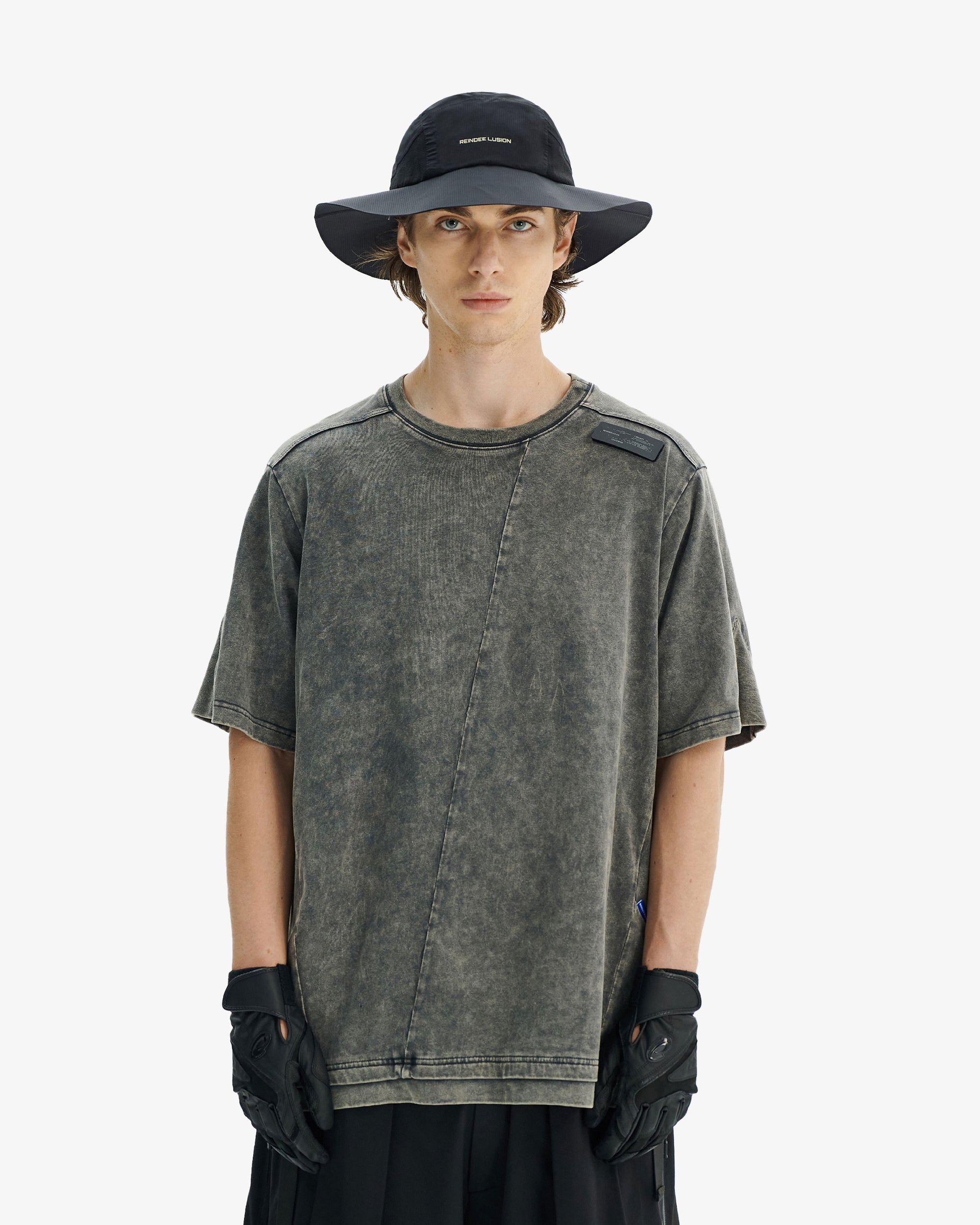 Garment Dye Futuristic Avant Garde T-Shirt