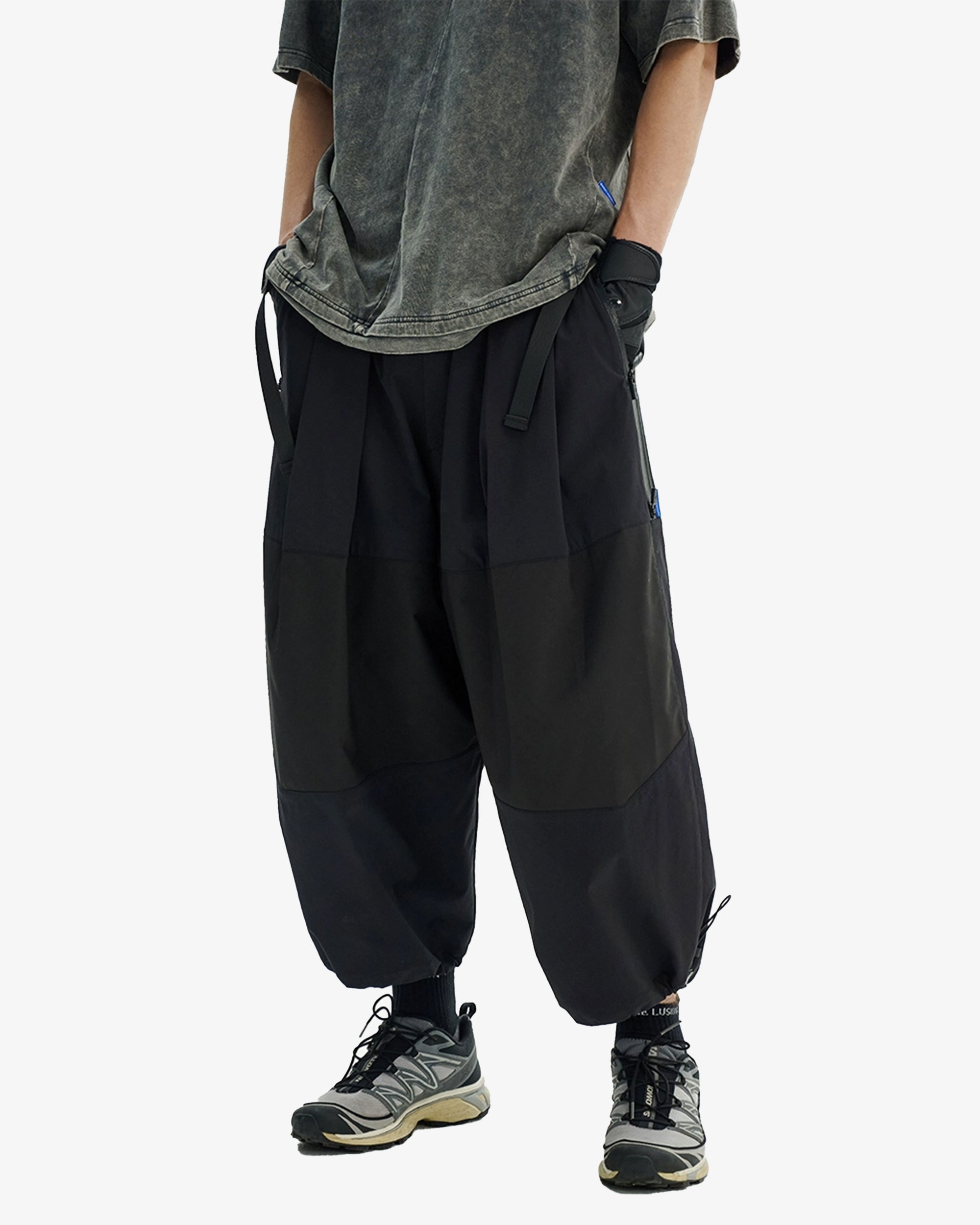 Loose Wide Leg Technical Water Repellent Cropped Pants