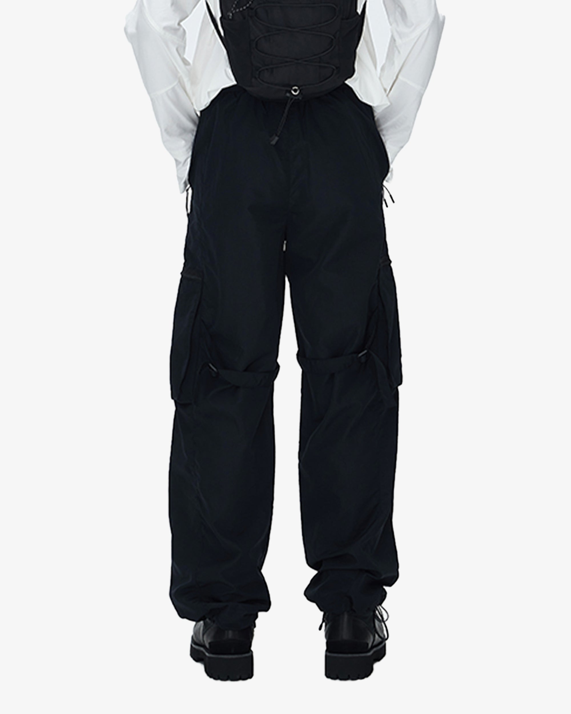 Parachute Wide Fit Strapped Cargo Pants Black