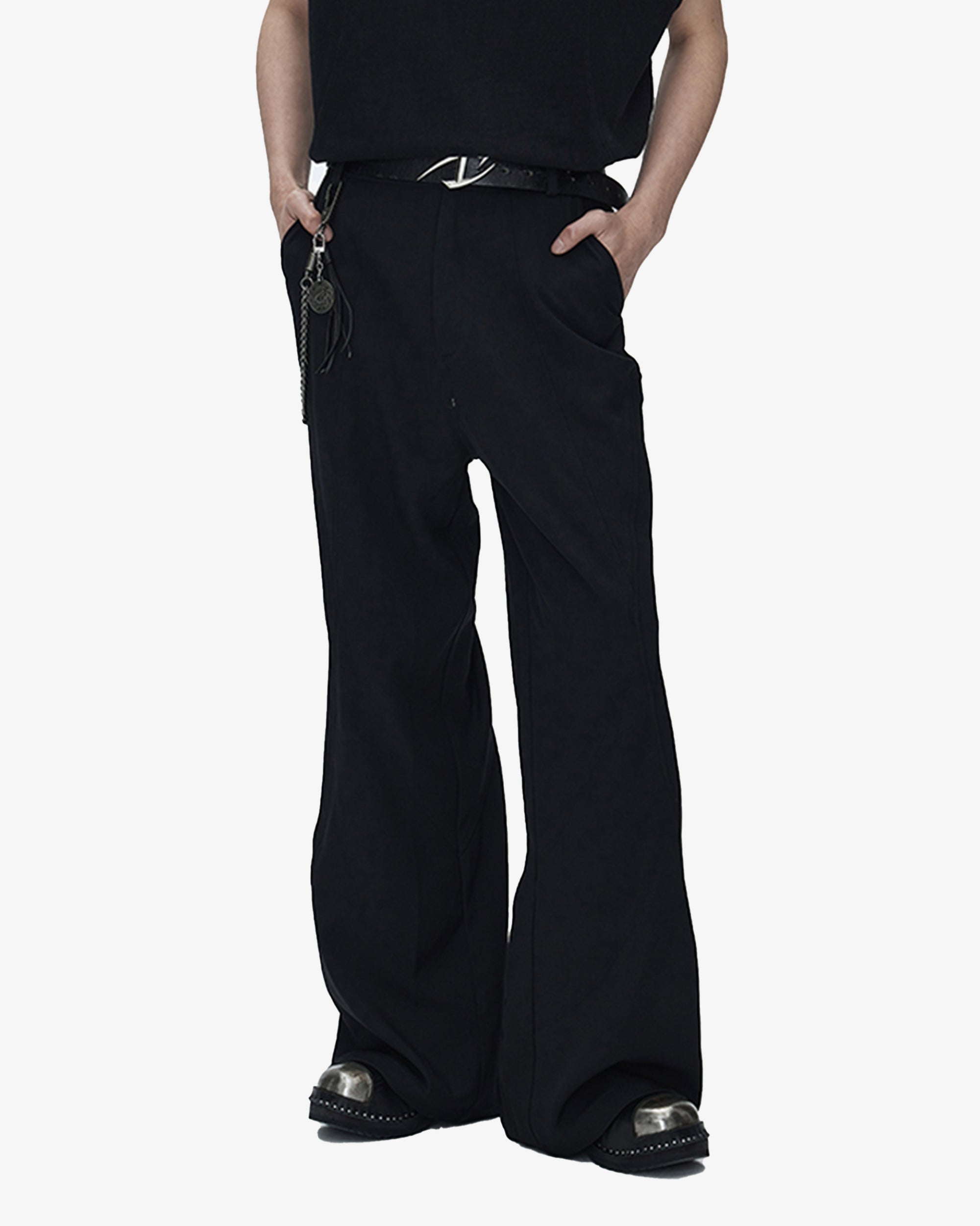 Flared Round Seam Wide Fit Pants