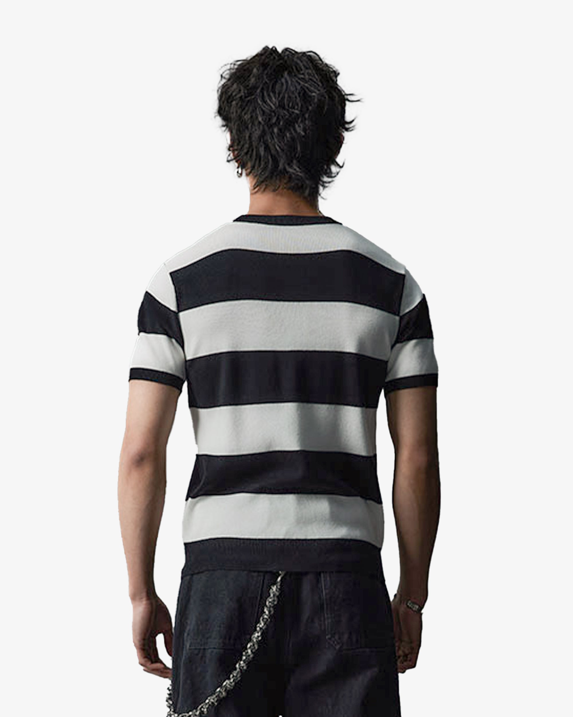 Striped Fitted Short Sleeved T-Shirt