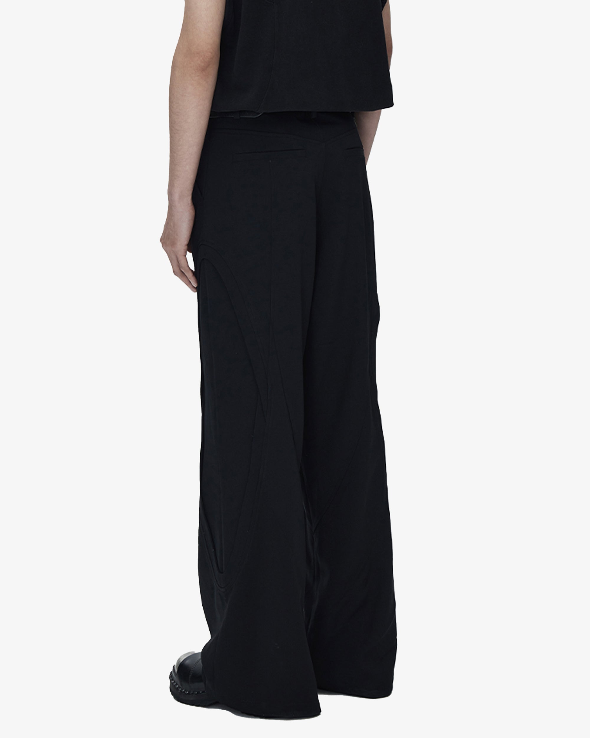 Flared Round Seam Wide Fit Pants