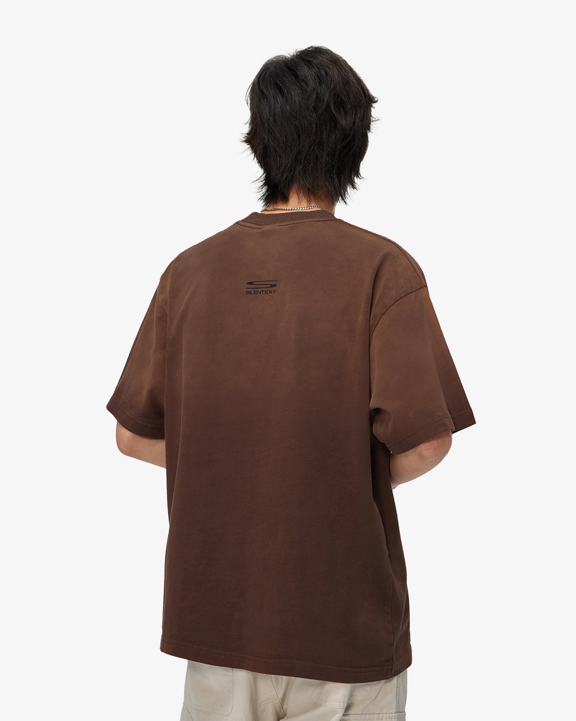 Gradient Washed Printed Oversized T-shirt