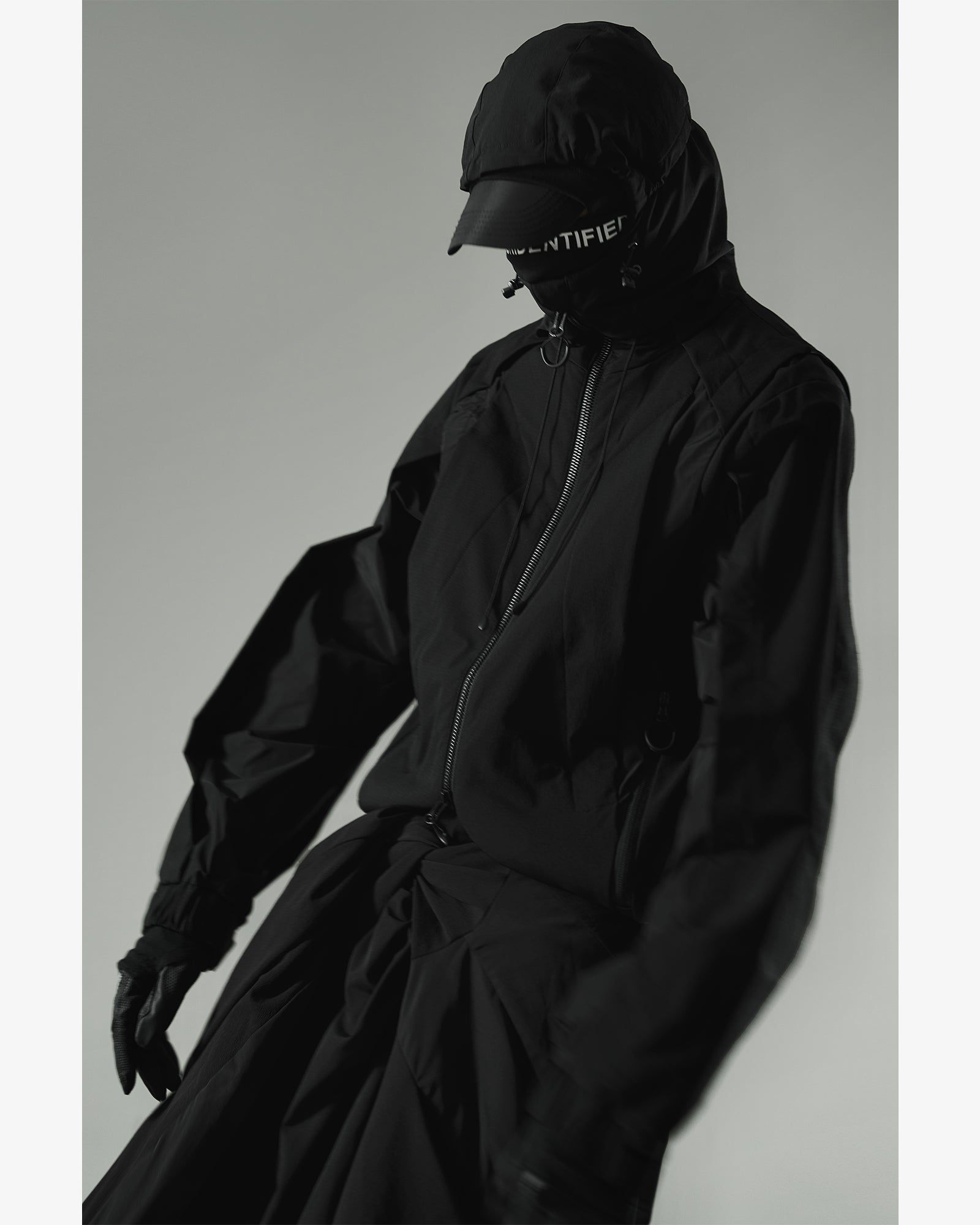 Deconstructed Hooded Tech Shell Jacket