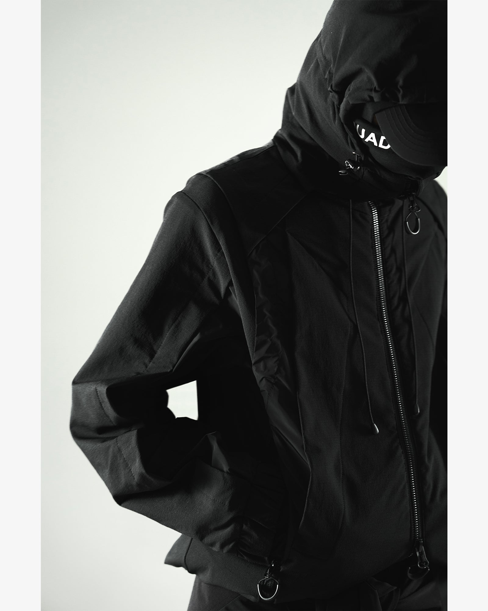 Deconstructed Hooded Tech Shell Jacket