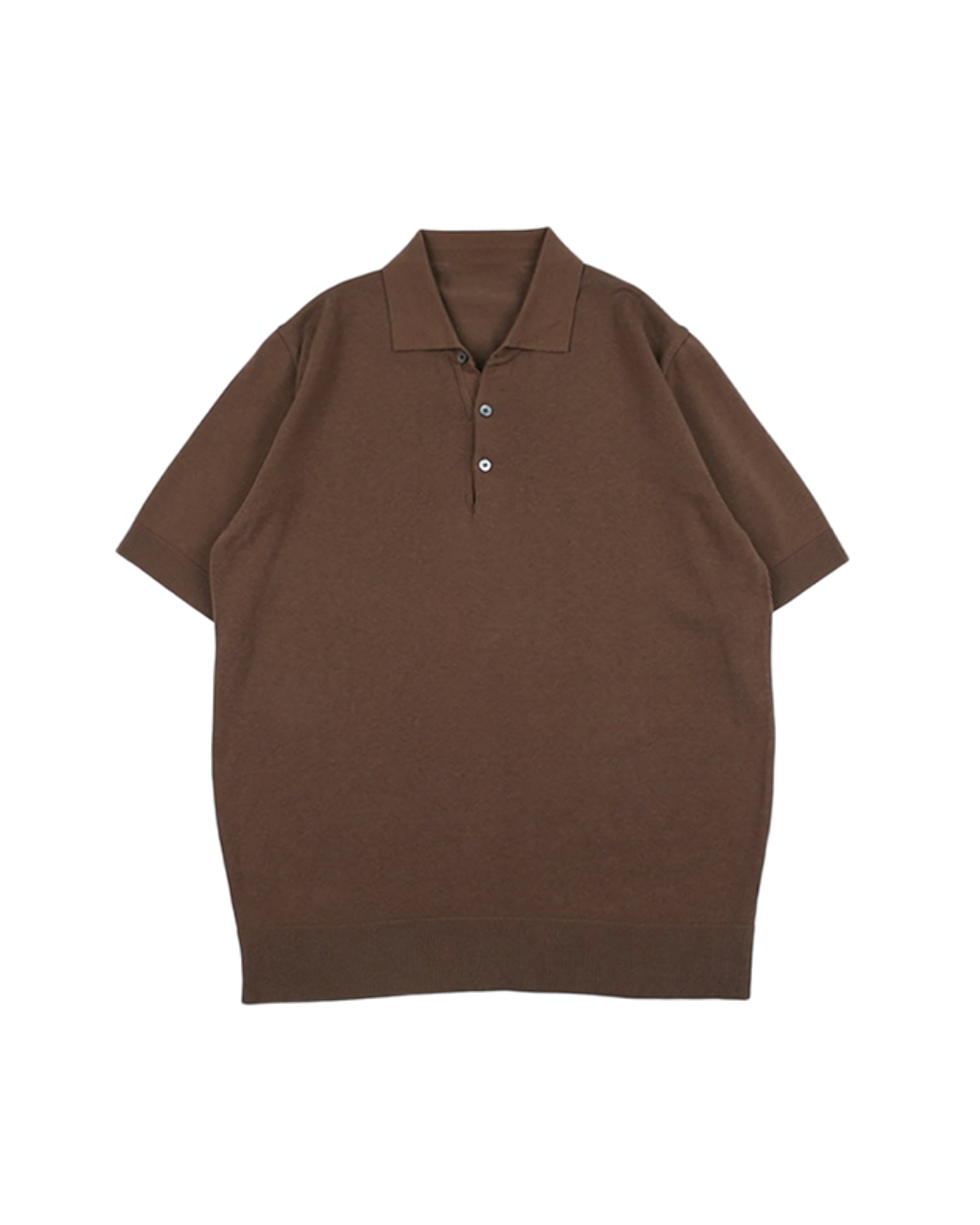 Knit Collared Buttoned Polo