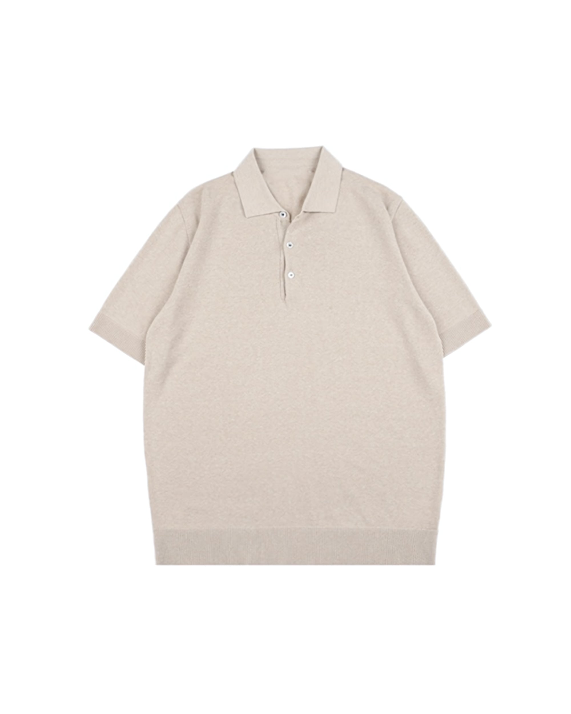 Knit Collared Buttoned Polo